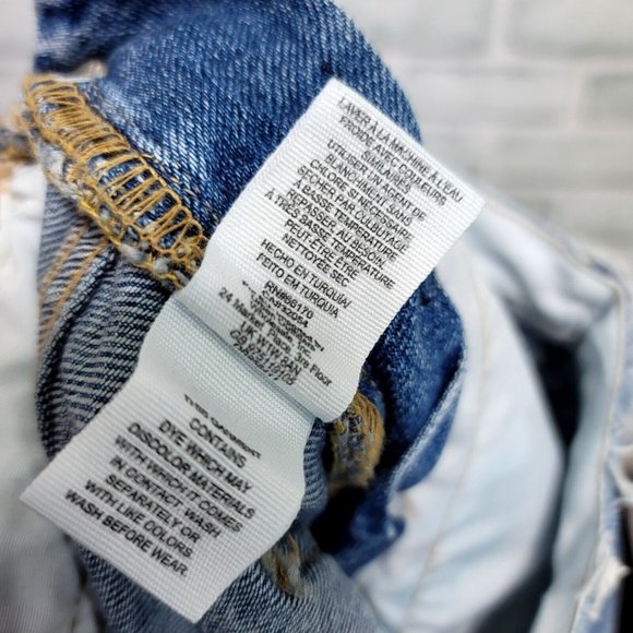 We The Free People Denim Women 24 Cropped Ankle Grazer Distress Baggy Boyfriend - Picture 7 of 7